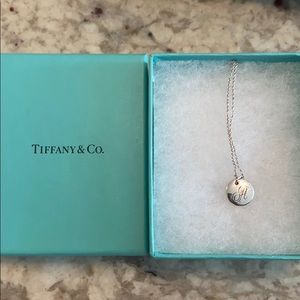 Tiffany & Co “A” Disc Charm and Chain